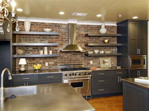 can i use steele shelving in place of kitchen cabinets|stainless steel shelving ideas.